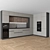 Modern Corner Kitchen Set - Including Miele Coffee Machine, Microwave, Oven & More 3D model small image 2