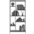 Modern Bookcase Newcastle: Sleek Design, Ample Storage 3D model small image 5