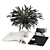 Sleek Monochrome Decor Set 3D model small image 1