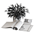 Sleek Monochrome Decor Set 3D model small image 6