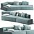 Cozy Peanut B Sofa: Perfect Blend of Comfort and Style! 3D model small image 2