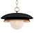 Title: Aged Brass and Black Pendant Light 3D model small image 1