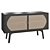 Elegant Rattan Sideboard: H70.5 x W120 x D45cm 3D model small image 2