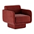 Elegant Lilas Armchair: a Timeless Masterpiece 3D model small image 4