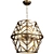 Elegant Chevron Chateau Chandelier 3D model small image 1