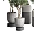 189 Concrete Dirt Vase Pot Tree 3D model small image 2