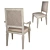 Elegant French Dining Chair 3D model small image 2