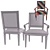 Elegant French Dining Chair 3D model small image 3