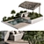 Outdoor Oasis: Backyard Furniture & Pool 3D model small image 1