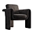 Velvet Henna Armchair 3D model small image 7