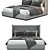 Luxury Flexform Bed: Modern Elegance Meets Comfort 3D model small image 2