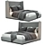 Luxury Flexform Bed: Modern Elegance Meets Comfort 3D model small image 4