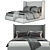 Luxury Flexform Bed: Modern Elegance Meets Comfort 3D model small image 5
