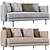 Sleek Torii Sofa by Minotti 3D model small image 1