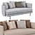 Sleek Torii Sofa by Minotti 3D model small image 3