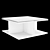 Modern White Brown Coffee Table 3D model small image 4
