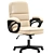 Elegant Leather Manager's Chair 3D model small image 2