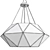 Sleek Mercury Glass Chandelier 3D model small image 2