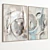 Elegant Dual-frame Plaster Art 3D model small image 5