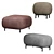  Stylish Upholstered Square Pouf 3D model small image 3