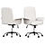 Elegant Fabric Office Chair 3D model small image 5