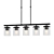 Sleek Glass Island Chandelier 3D model small image 1