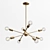 Modern 8-Light Chandelier 3D model small image 2