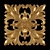 Gilded Gypsum Wall Ornament 3D model small image 1