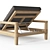 Restoration Hardware Miramar Teak Chaise 3D model small image 2