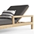 Restoration Hardware Miramar Teak Chaise 3D model small image 3