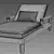 Restoration Hardware Miramar Teak Chaise 3D model small image 5