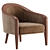 Luxury Tanned Leather Armchair 3D model small image 2