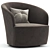 Infinity Swivel Chair: Sleek Design, Ultimate Comfort 3D model small image 3
