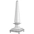 Elegant Crystal Obelisk Table Lamp 3D model small image 2
