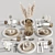 Elegant 8-Piece Tableware Set 3D model small image 7