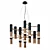 Elegant Gold and Black Chandelier 3D model small image 1