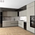 Modern Corner Kitchen Set with Appliances 3D model small image 1