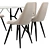 Modern Dining Set: Sky8764 Chair and Denver Table 3D model small image 5