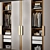Neoclassic 3-Door Wardrobe with TurboSmooth 3D model small image 3