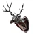 Sleek Steel Deer Sculpture 3D model small image 2