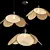 RAVDNA Metal and Bamboo Pendant Light 3D model small image 1