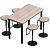  Adjustable Swivel Table Stool 3D model small image 2