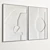 Dual Frame Elegance: Plaster Picture Holder 3D model small image 5