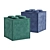 Title: WoodFamily Cube Pouf 3D model small image 1