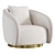 Stylish Curved Armchair 3D model small image 2