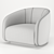 Luxury Fendi Casa Fanny Armchair 3D model small image 7