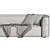 Comfortable Angled Sofa for Modern Homes 3D model small image 4