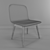 Sleek Ena Chair 3D model small image 2