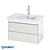 Duravit White Tulip Hanging Bedside Table - WT4341 3D model small image 1