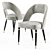 Elegant Houston Velvet Chair 3D model small image 1